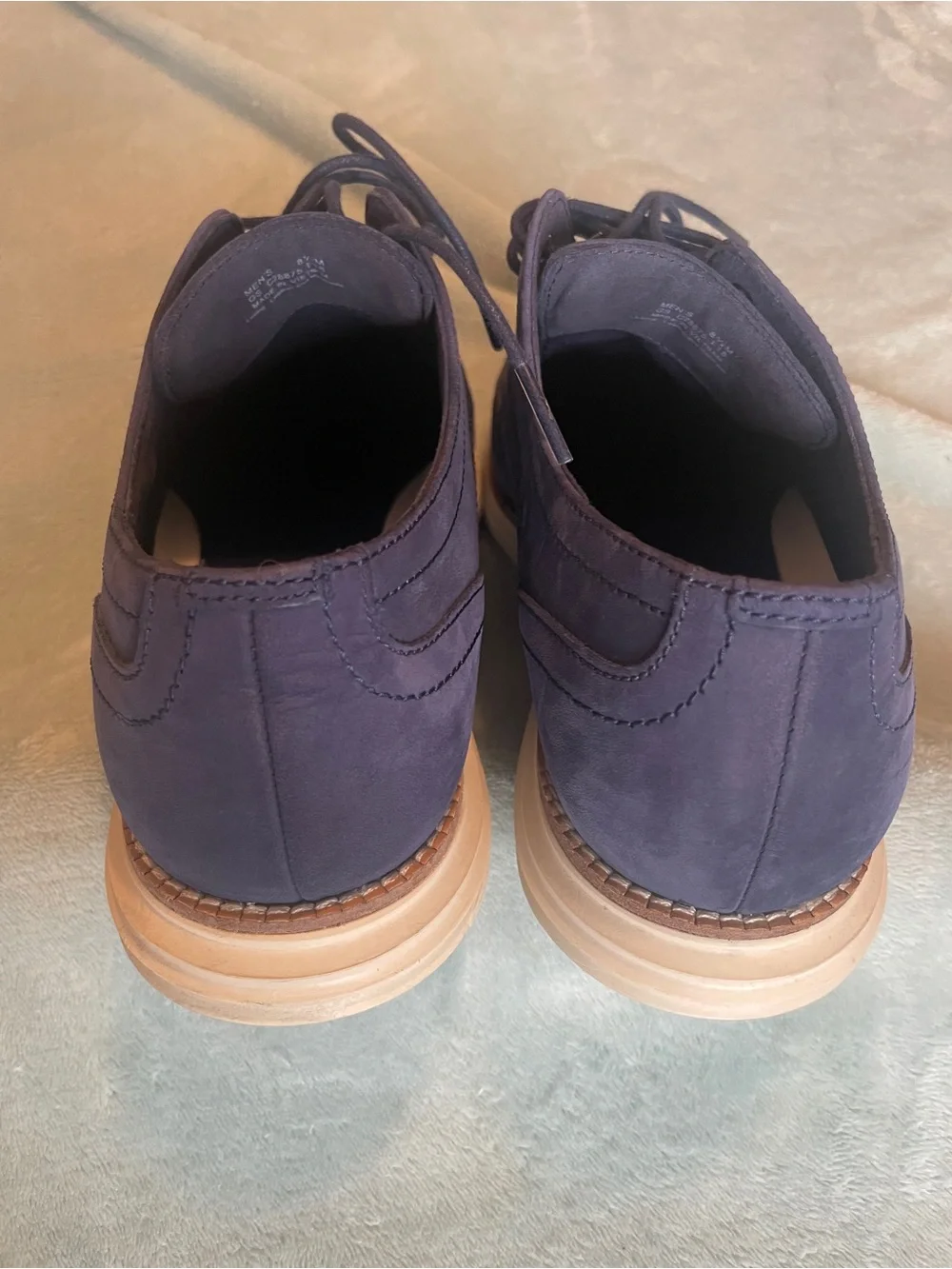 Cole Haan Men's Wingtip Derby in Navy Blue NWOT